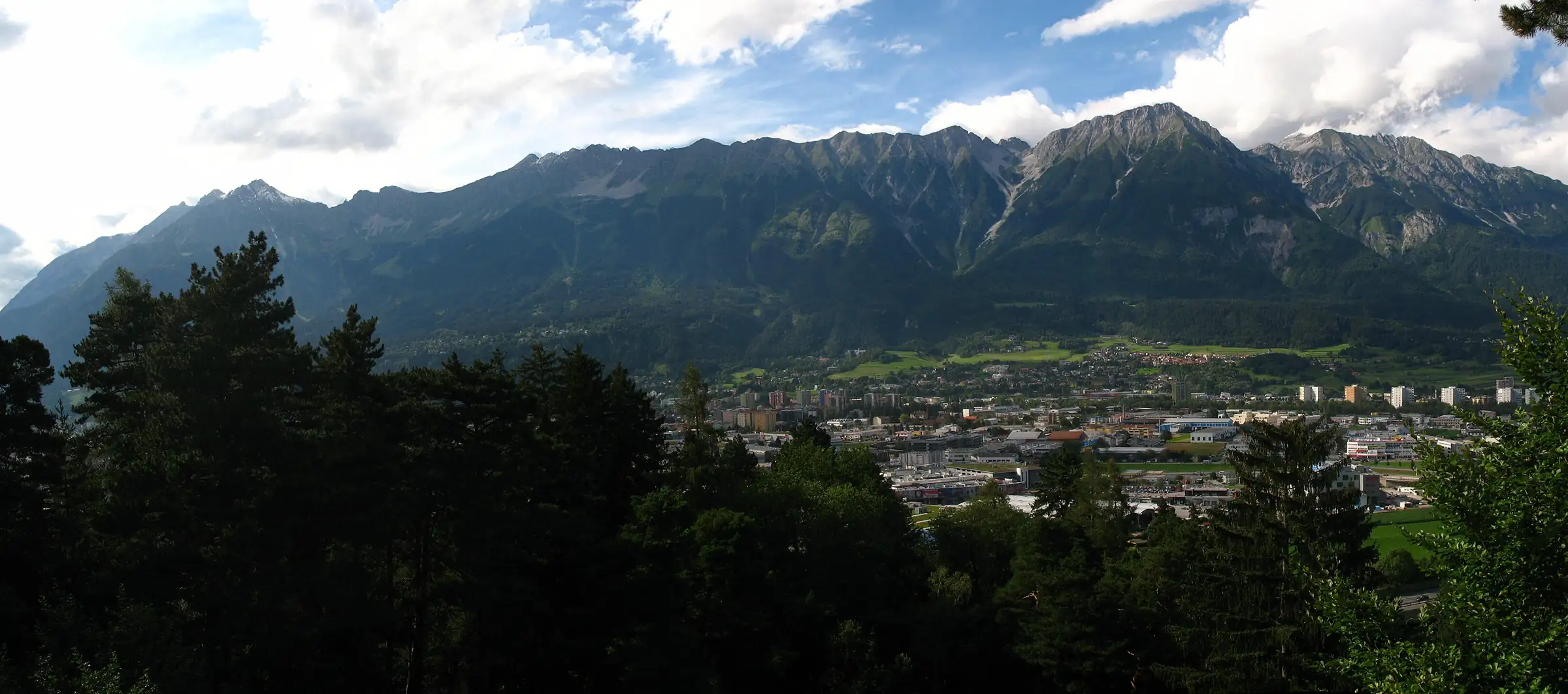 Innsbruck below the Nordkette range