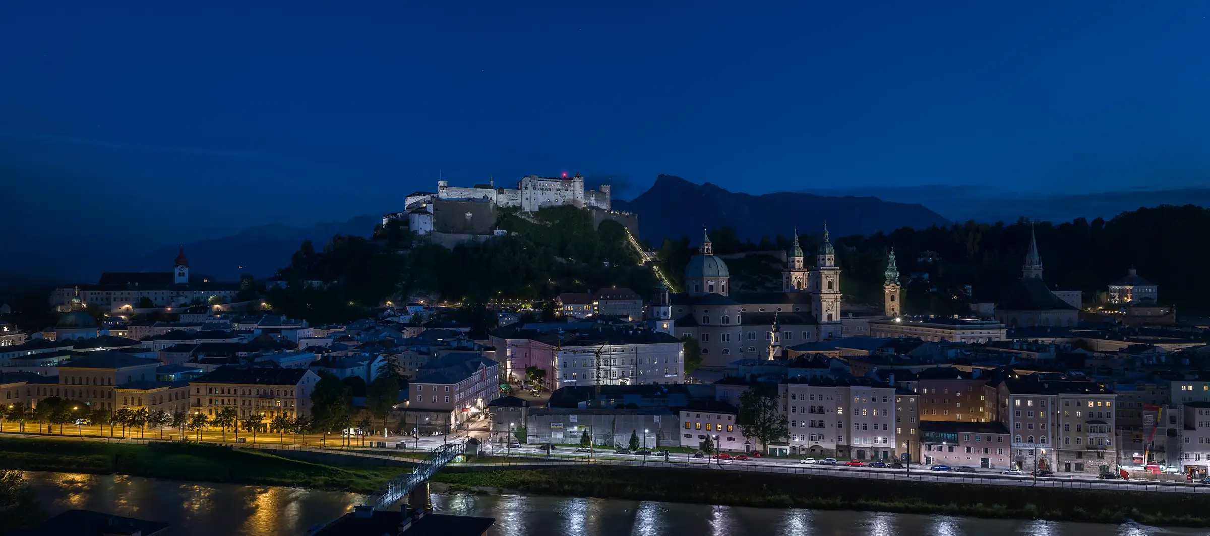 Salzburg old town with the fortress
